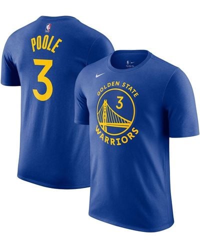 Nike Jordan Poole Golden State Warriors Icon 2022/23 Name And Number T-shirt - Blue