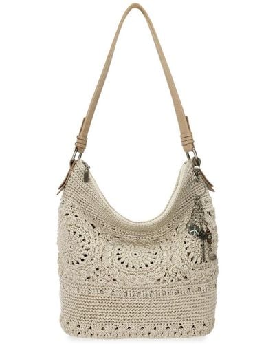 The Sak Sequoia Crochet Hobo Medium Handbag - White