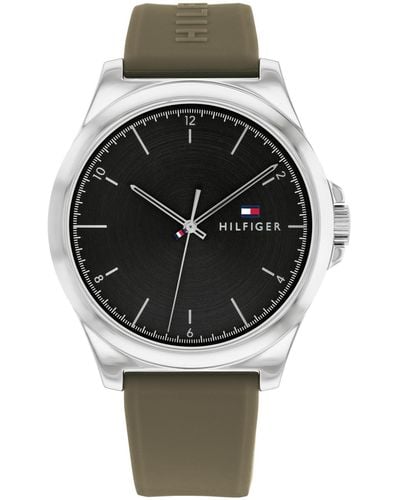 Tommy Hilfiger Quartz Silicone Watch 42mm - Gray