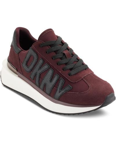 DKNY Arlan Lace-up Low-top Sneakers - Brown
