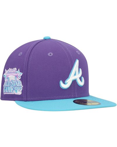 KTZ Atlanta Braves Vice 59fifty Fitted Hat - Purple