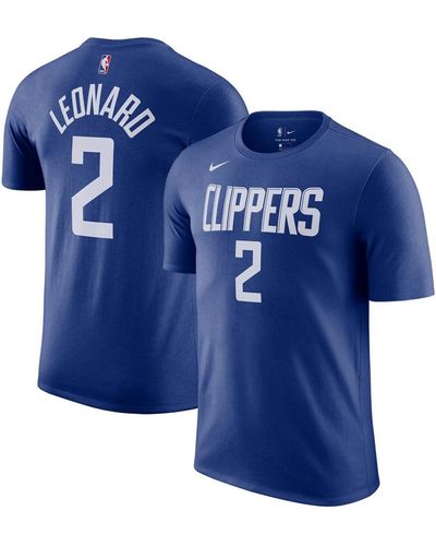 Nike Kawhi Leonard La Clippers Name & Number T-shirt - Blue