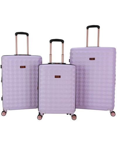Jessica Simpson Vibrance 3 Piece Hardside luggage Set - Purple