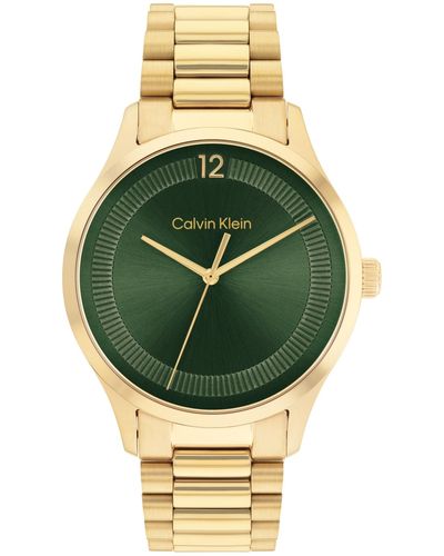 Calvin Klein Quartz Stainless Steel Case And Link Bracelet Watch - Metallic