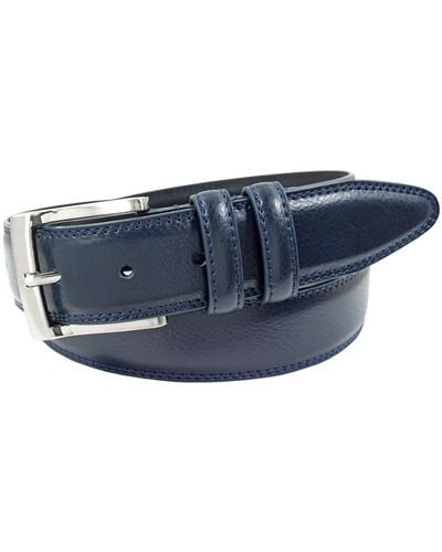 Florsheim Pebble Grain Leather Belt - Blue