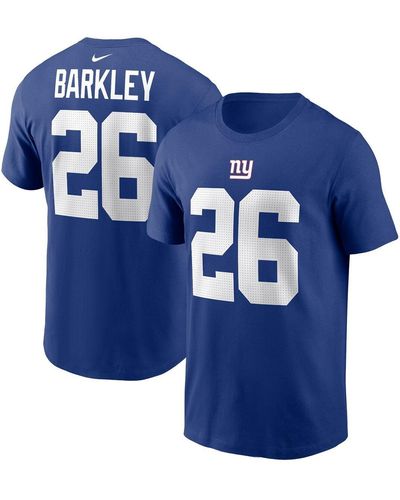 Nike Saquon Barkley New York Giants Player Name And Number T-shirt - Blue