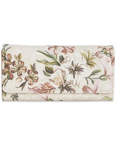 Giani Bernini Floral Receipt Manager Wallet - Natural