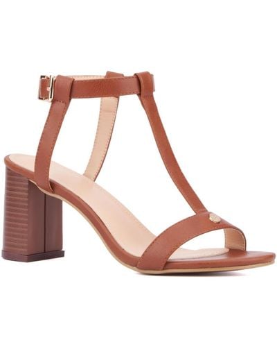 New York & Company Livvy Block Heel Sandal - Pink