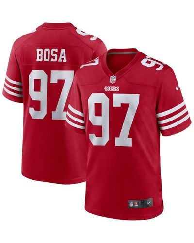 Nike San Francisco 49ers#97 Nick Bosa 75th anniversary Red Jersey