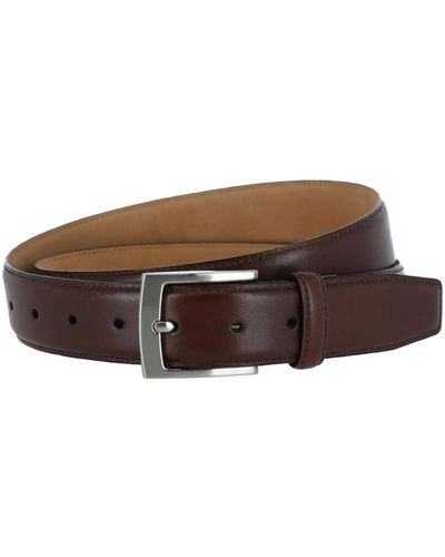 Trafalgar Caleb 35mm Leather Casual Belt - Brown