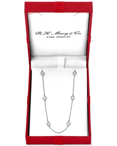 Effy Effy Diamond Bezel 20" Statement Necklace (1 Ct. T.w. - Metallic