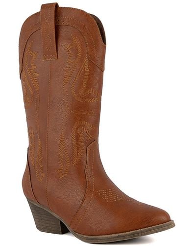 Sugar Tammy Tall Cowboy Boots - Brown