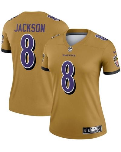 Nike Lamar Jackson Baltimore Ravens Inverted Legend Jersey - Metallic