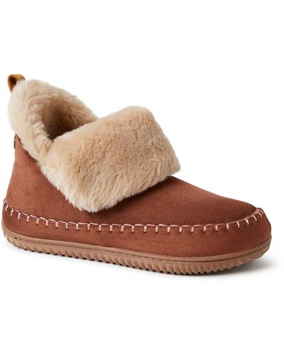 Women's sara velour online bootie slipper