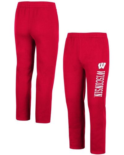 Colosseum Athletics Wisconsin Badgers Fleece Pants - Red