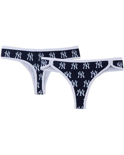 Concepts Sport New York Yankees Allover Print Knit Thong Set - Blue