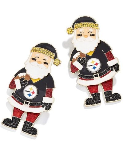 BaubleBar Pittsburgh Steelers Santa Claus Earrings - White