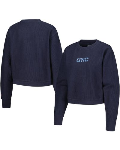 League Collegiate Wear North Carolina Tar Heels Timber Cropped Pullover Sweatshirt - Blue