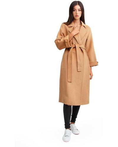 Belle & Bloom Stay Wild Over D Wool Coat - Natural