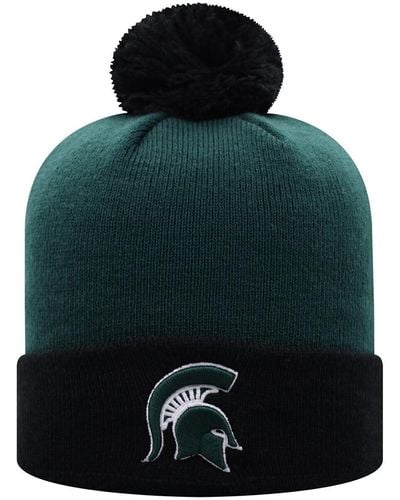 Top Of The World Green And Black Michigan State Spartans Core 2-tone Cuffed Knit Hat