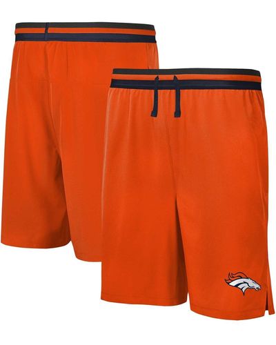 Outerstuff Denver Broncos Cool Down Tri-color Elastic Training Shorts - Orange