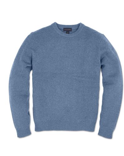 Scott Barber Cashmere/cotton Crew Sweaters - Blue