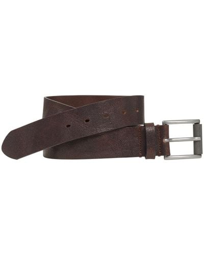 Johnston & Murphy Casual Distressed Leather Belt - Brown