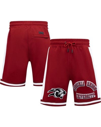 Pro Standard And Virginia Union College 2024 Nba All-star Game X Hbcu Classic Chenille Shorts - Red
