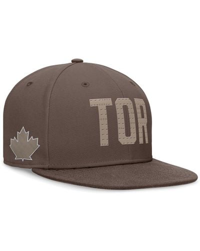 Nike Toronto Blue Jays Statement Ironstone Performance True Fitted Hat - Brown
