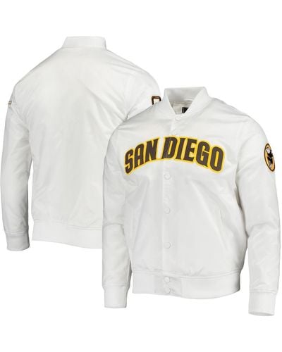 Pro Standard San Diego Padres Wordmark Satin Full-snap Jacket - White