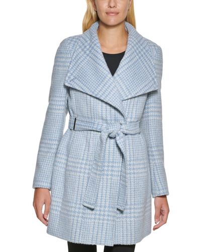 Calvin klein belted top asymmetric front coat