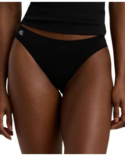 Lauren by Ralph Lauren Seamless Stretch Jersey Bikini Brief Underwear 4l0011 - Black