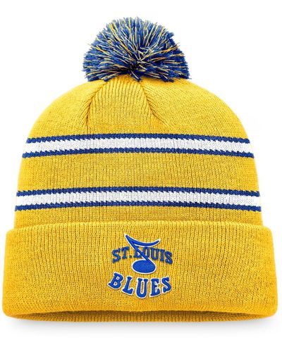 Fanatics Blue St. Louis Blues Special Edition 2.0 Cuffed Knit Hat - Yellow