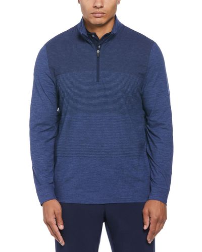 PGA TOUR Lux Touch Ombre Golf Sweater - Blue