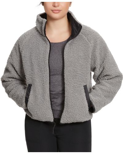 BASS OUTDOOR Reversible Fleece Zip Jacket - Gray