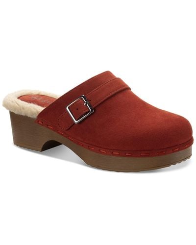 Style & Co. Dakotaa Slip-on Buckled Cozy Clogs - Red