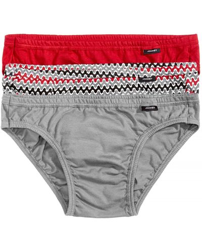 Jockey Underwear, Elance Bikini 3-pack - Gray