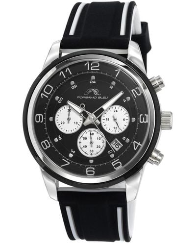 Porsamo Bleu Arthur Silicone Strap Watch 1092aarr - Black