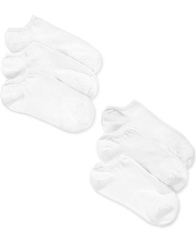 Hue Women's 6-pk. Cotton No Show Socks - White