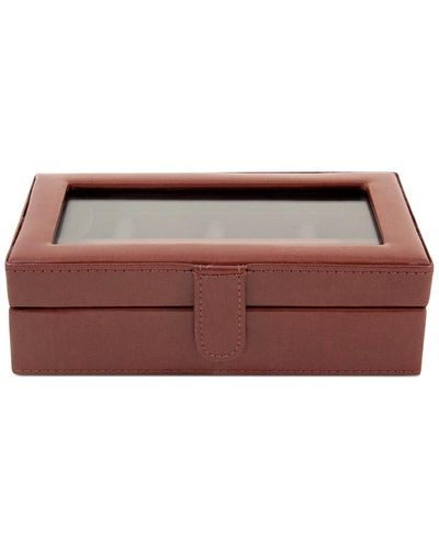 Bey-berk Leather 12-piece Cufflinks Box - Brown