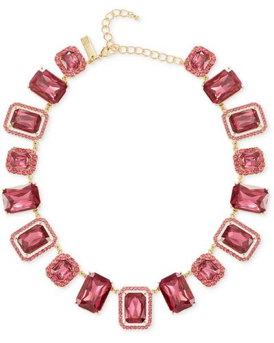 INC International Concepts Gold-tone Stone All Around Necklace - Red