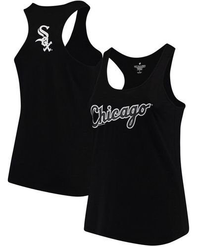 Soft As A Grape Chicago White Sox Plus Size Swing For The Fences Racerback Tank Top - Black