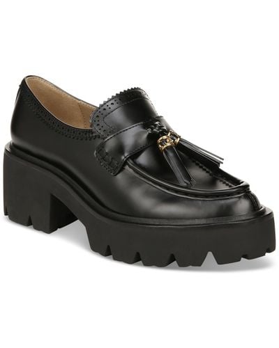 Sam Edelman Meela Platform Lug-sole Tasseled Loafers - Black