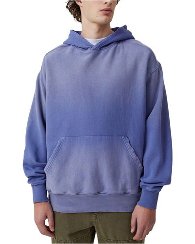 Cotton On Sun Faded Oversized Hoodie - Blue