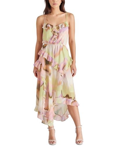 Steve Madden Delphine Ruffled Asymmetric Dress - Multicolor