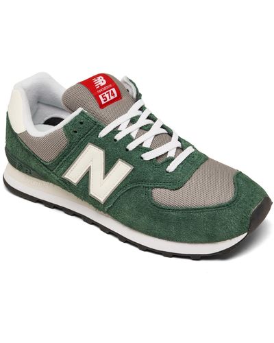 New Balance 574 Casual Sneakers From Finish Line - Green