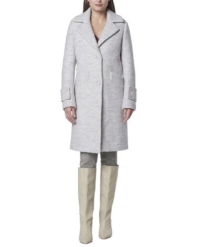 Andrew Marc Regine Sb Soft Wool Boucle Coat With Back Vent - Gray