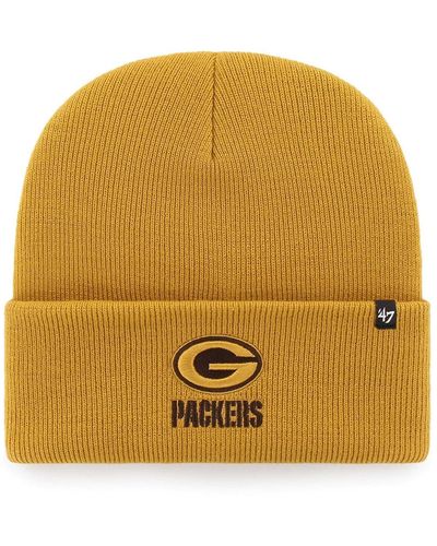 '47 Green Bay Packers Haymaker Cuffed Knit Hat - Yellow