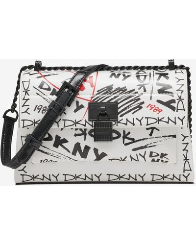 DKNY Evie Flap Small Shoulder Bag - Metallic
