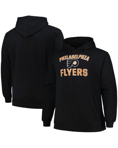 Profile Philadelphia Flyers Big And Tall Arch Over Logo Pullover Hoodie - Black